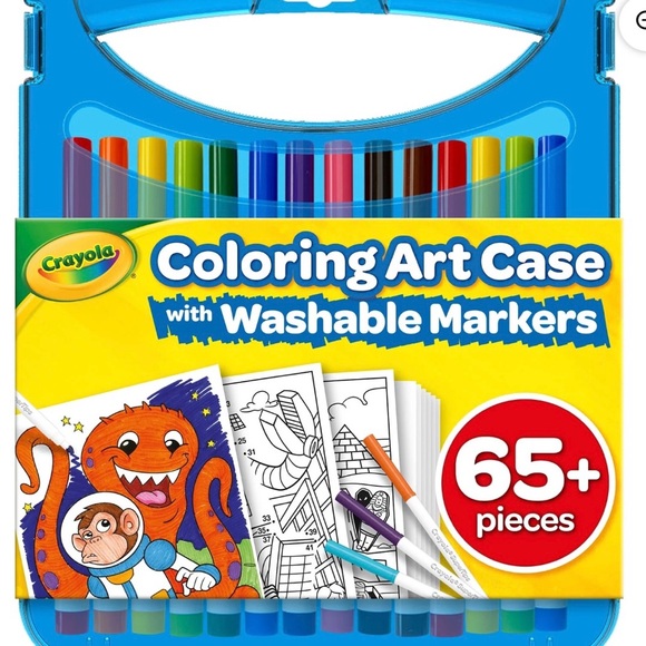 Crayola | Art | Crayola Coloring Art Case With Washable Markers Blue ...